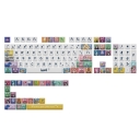 Waves 104+24 Cherry Profile Keycap Set Cherry MX PBT Dye-subbed for Mechanical Gaming Keyboard